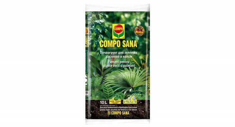 Почвогрунт для зеленых растений и пальм Compo Sana