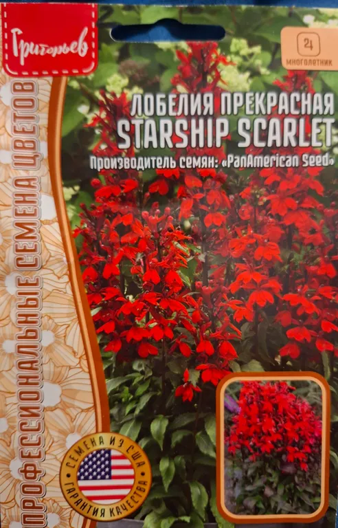 Лобелия прекрасная Старшип F1 Скарлет