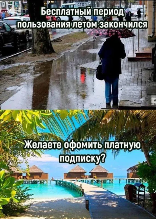 Бесплатный период пользования летом закончился